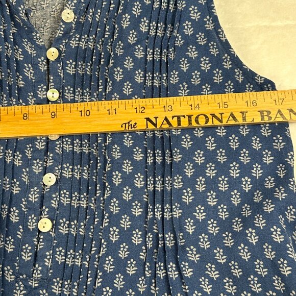 Faherty Womens Isha Basketweave Linen Dress Gobi Floral Size XS Comfy Summer - Picture 6 of 13